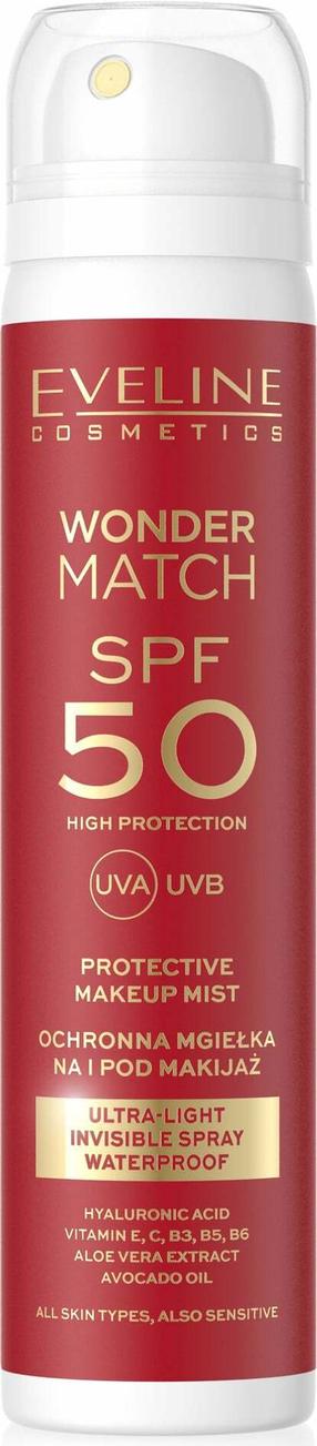 Päevituse hooldussprei tooted näole Eveline Wonder Match SPF50, 75 ml