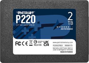 Kietasis diskas (SSD) Patriot P220 P220S2TB25, 2.5", 2 TB