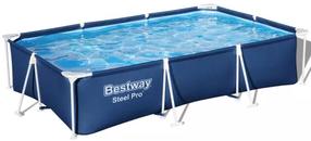 Бассейн, каркасный Bestway Steel Pro Frame 56404, синий цв./белый цв. 300 см x 201 см x 66 см