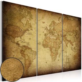 Reprodukcija Artgeist Old map: triptych N3285, 60 cm x 40 cm
