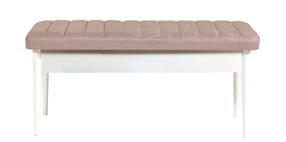 Prieškambario suoliukas Kalune Design Vina, balta sp., 110 cm x 40 cm x 51 cm