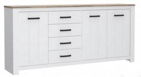 Kumode Forte Elara ERXK241-C586, balta krās., 96 cm x 206 cm x 42 cm