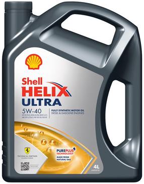 Automobilio variklio tepalas Shell Helix Ultra 5W - 40, sintetinis, 4 l