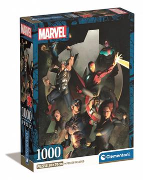 Dėlionė Clementoni Marvel The Avengers 39809, 70 cm x 50 cm, 1000 vnt., įvairių spalvų