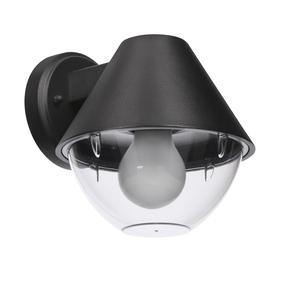 Sieninis lauko šviestuvas Candellux Lighting Hendera, 40W, E27, IP44, juoda sp., 20.5 cm x 18 cm