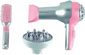Игрушечный набор парикмахера Klein Braun Hairdryer With Brush, серебристый цв./розовый цв.