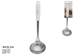 Половник Kitchen&GO, 30.5 см, 7 см, белый цв./серебристый цв.
