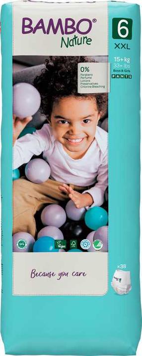 Подгузники Abena Nature Bambo, 6 размер, 15 кг, 38 шт.
