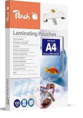 Laminēšanas plēve Peach Laminating Pouches, 100 μm x 303 mm x 216 mm, 100 gab.