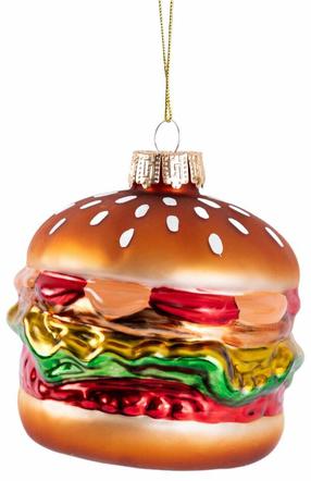Eglītes rotājums Homla Glasso Burger, brūna krās./sarkana krās., stikls