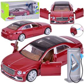 Žaislinis automobilis MSZ Bentley Flying Spur Hybrid, 1:38, raudona sp.