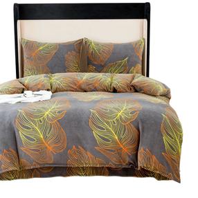 Patalynės užvalkalų komplektas PEK-126, geltonas/oranžinis/pilkas, 200 x 220 cm