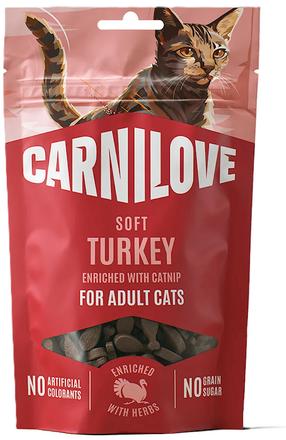 Skanėstas katėms Carnilove Adult Enriched with Catnip, kalakutiena, 0.05 kg