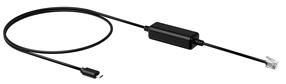 Kabelis Yealink EHS35 - Wireless Headset Adapter 1300038 Micro USB, RJ-9, melna krās.