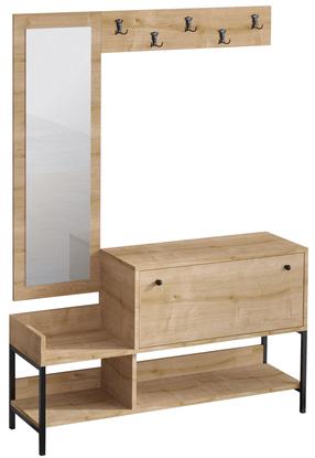 Batų spintelė Kalune Design Nonso, ąžuolo sp., 120 cm x 35 cm x 70 cm
