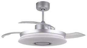 Griestu ventilators ar lampu CristalRecord Gaby 85-121-35-281, 35 W, 1 gab., sudraba krās.