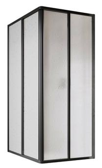 Dušo kabina Ravak SuperNOVA SRV2+SRV2 14V403O211S, kvadratinė, be padėklo, 80 cm x 80 cm x 195 cm, juoda sp./grūdintas