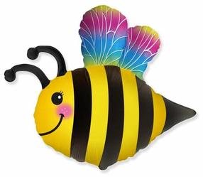 Õhupall erikujuga GoDan Happy Bee, must v./kollane v.