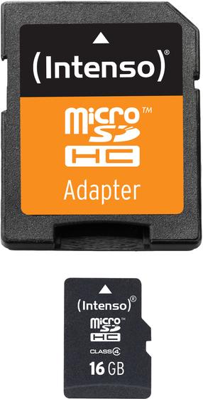 Atmiņas karte Intenso MicroSDHC Class 4, 16 GB