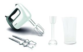 Rokas mikseris Tefal Prep'Mix+ HT461138, balta krās./melna krās.