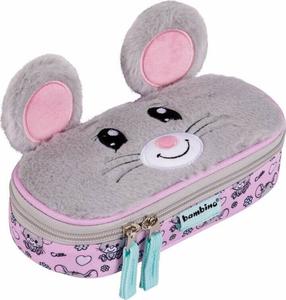 Penalas Bambino Mouse, 20.5 cm x 10 cm, rožinė sp./pilka sp.