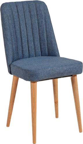 Valgomojo kėdė Kalune Design Vina 1048 869VEL5114, mėlyna sp./pušies sp, 46 cm x 46 cm x 85 cm