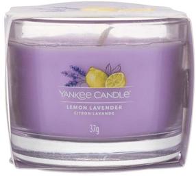 Žvakė, aromatinė Yankee Candle Lemon Lavender, 7 - 10 h, 37 g, violetinė sp.