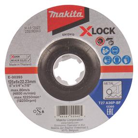 Slīpēšanas disks Makita A36P X-LOCK, 125 mm x 22.23 mm