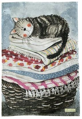  Кухонное полотенце Alex Clark Laundry Cat TT08, многоцветный, 65 см x 45 см