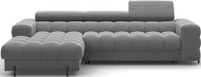 Kampinė sofa - lova Felro Sola 06, tamsiai pilka sp., kairinė, 181 x 285 cm x 93 cm