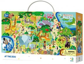 Dėlionė Tm Toys Zoo Animals, 45 cm x 31 cm, 80 vnt., įvairių spalvų
