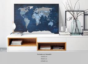 Kamštinė reprodukcija Artgeist Dark Blue World, k-a-0086-p-b, 90 cm x 60 cm