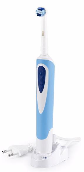 Elektrinis dantų šepetėlis KIN Rechargeable, mėlyna sp./balta sp.