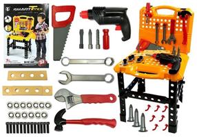 Bērnu darbarīku komplekts, rokdarbnieka galds Smart Tools, daudzkrāsaina