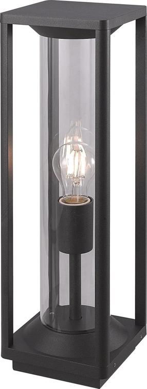 Brīvi stāvošs āra gaismeklis AZzardo Mikkel, 40W, E27, IP65, melna krās., 14.5 cm x 50 cm