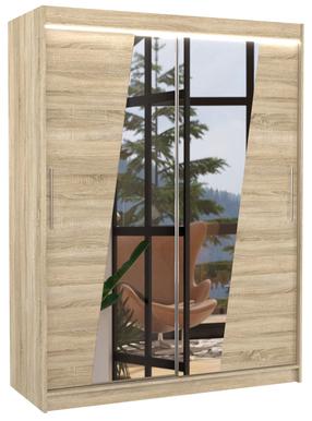 Spinta ADRK Bolton LED, rusva sp., 58 cm x 150 cm x 200 cm, su veidrodžiu