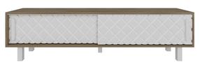 TV staliukas Kalune Design Rob, ąžuolo sp./balta sp., 180 cm x 35 cm x 48.2 cm