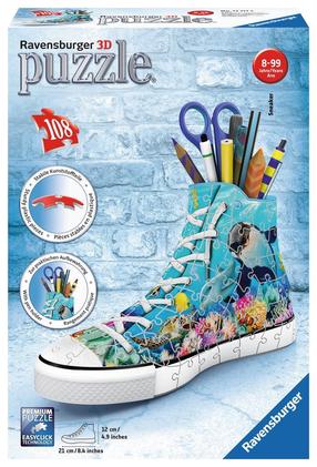 3D пазл Ravensburger Sneaker Under water 12117,, 21 см x 12 см, 108 шт., многоцветный