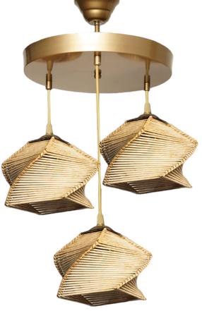 Lampa karināms Opviq SP178 687HMY1215, E27, 3 x 60 W, brūna krās. / brūna krās.