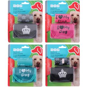 Лоток для мешков с собачьими экскрементами Dog Poop Bags 15pcs + Holder (цвет/дизайн выбирается случайным образом)