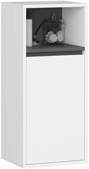 Pakabinama vonios spintelė Akord Vami, balta/grafito, 30 cm x 35 cm x 80 cm