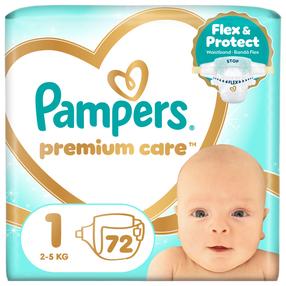 Autiņbiksītes Pampers Premium Care, 1 izmērs, 2 - 5 kg, 72 gab.