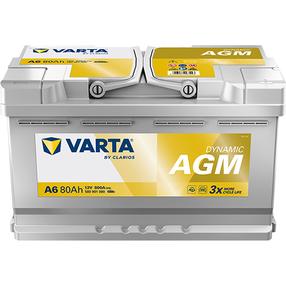 Akumuliatorius Varta A6, 12 V, 80 Ah, 800 A