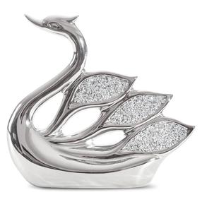 Dekoratyvinė figūrėlė Palmera Swan, sidabro sp., 27 cm x 8 cm x 26 cm