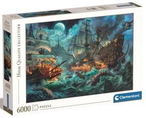 Dėlionė Clementoni Pirates Battle 36530, 168.6 cm x 118.4 cm, 6000 vnt., įvairių spalvų