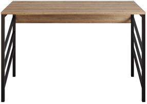 Rakstāmgalds Kalune Design Tuna 541HDL1116, 120 cm x 60 cm, 75 cm, melns krās./valriekstu krās.
