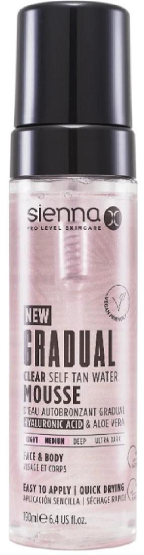 Мусс для автозагара Sienna X Gradual Tan Water Mousse, 190 мл