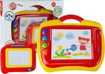 Piešimo lenta, rinkinys Lean Toys 2in1 Funny, raudona sp./geltona sp., 2 vnt.