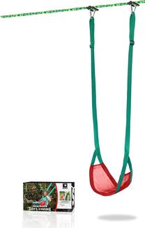 Pakabinamos sūpynės Schildkrot Slackers Ninja Soft Swing, 19 cm, raudona sp./žalia sp.