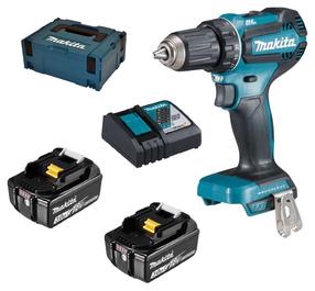 Urbis ar bateriju Makita DDF485RFJ, 18 V, 3 Ah